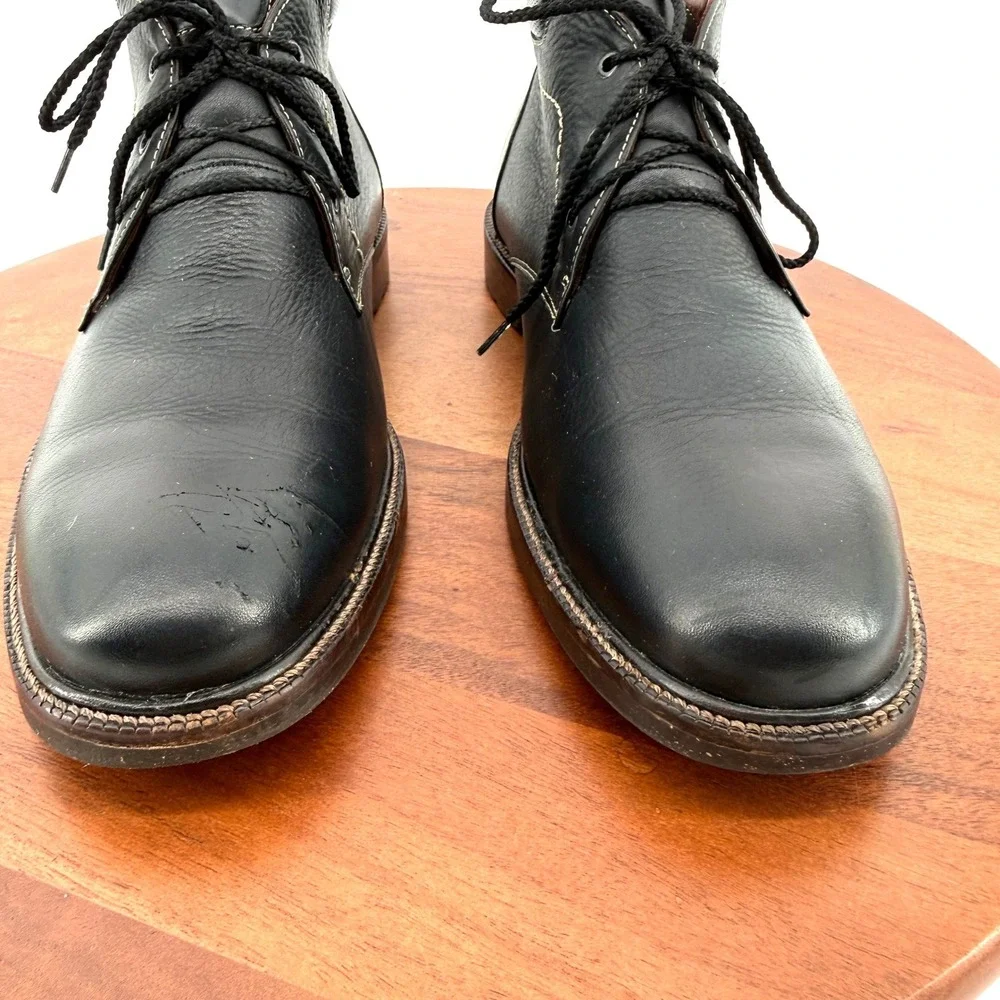 Johnston & Murphy J&M 1850 Chukka Boot Black Leather Lace Up Brazil Men's 10.5M